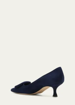Manolo BlahnikMaysale Suede Buckle Pumps