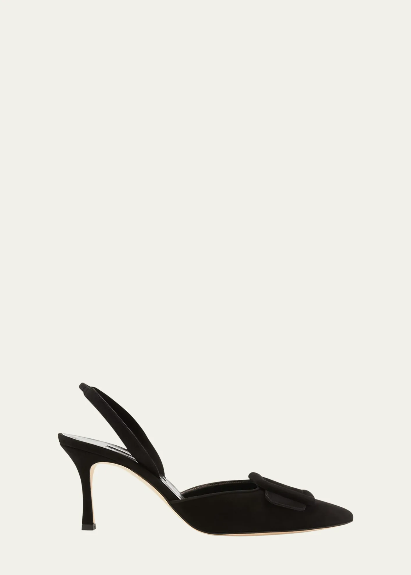 Manolo BlahnikMaysli Suede Buckle Halter Pumps