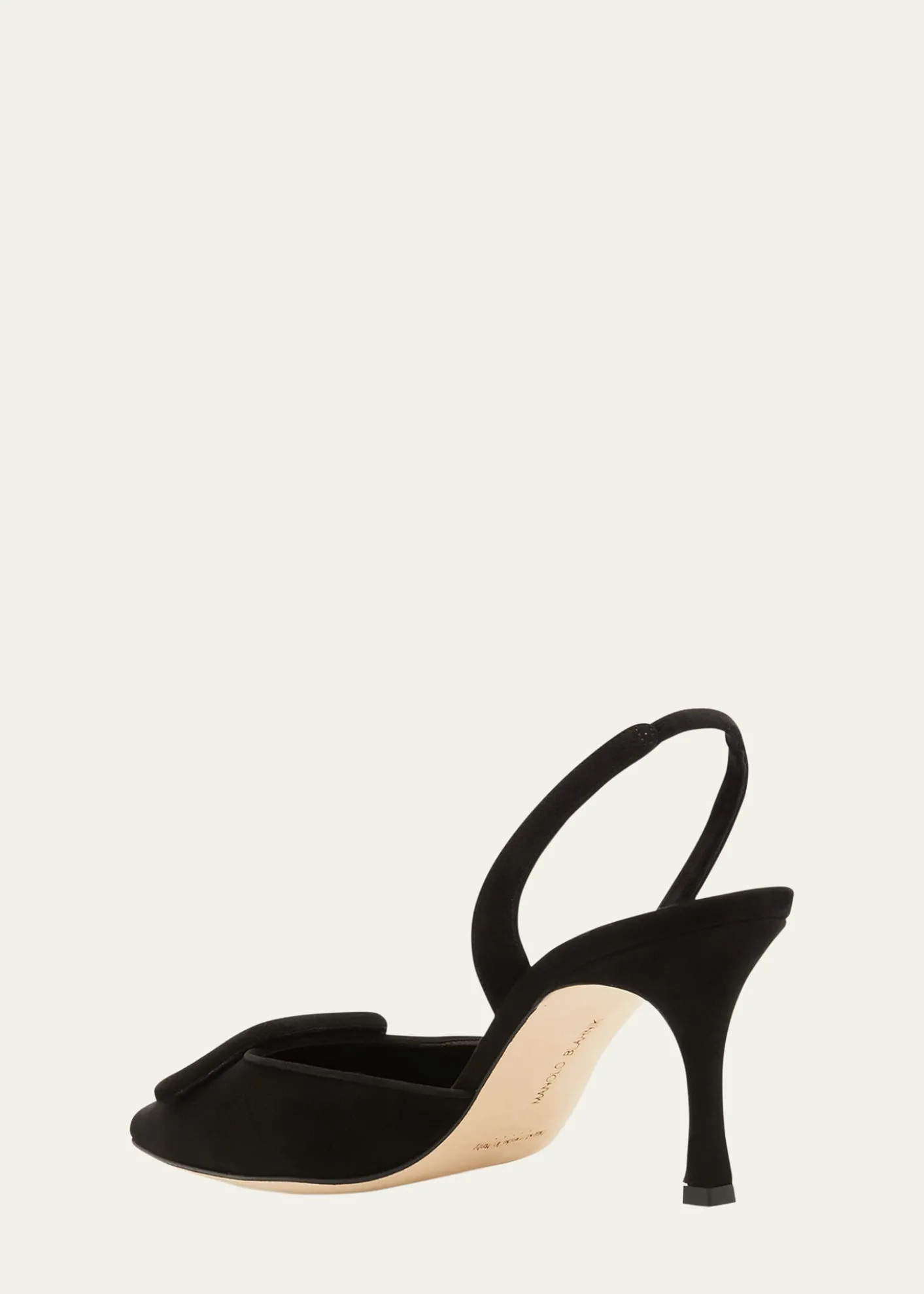Manolo BlahnikMaysli Suede Buckle Halter Pumps