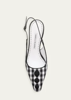 Manolo Blahnik90mm Alexa Gingham Slingback Pumps