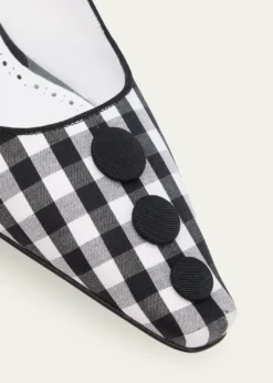 Manolo Blahnik90mm Alexa Gingham Slingback Pumps