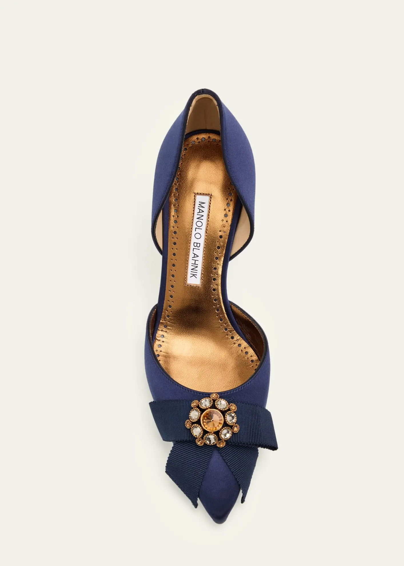 Manolo Blahnik70mm Apidosa Embellished Satin Bow Pumps