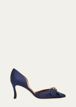 Manolo Blahnik70mm Apidosa Embellished Satin Bow Pumps
