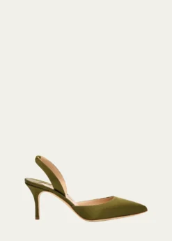 Manolo Blahnik70mm Carolyne Satin Slingback Pumps