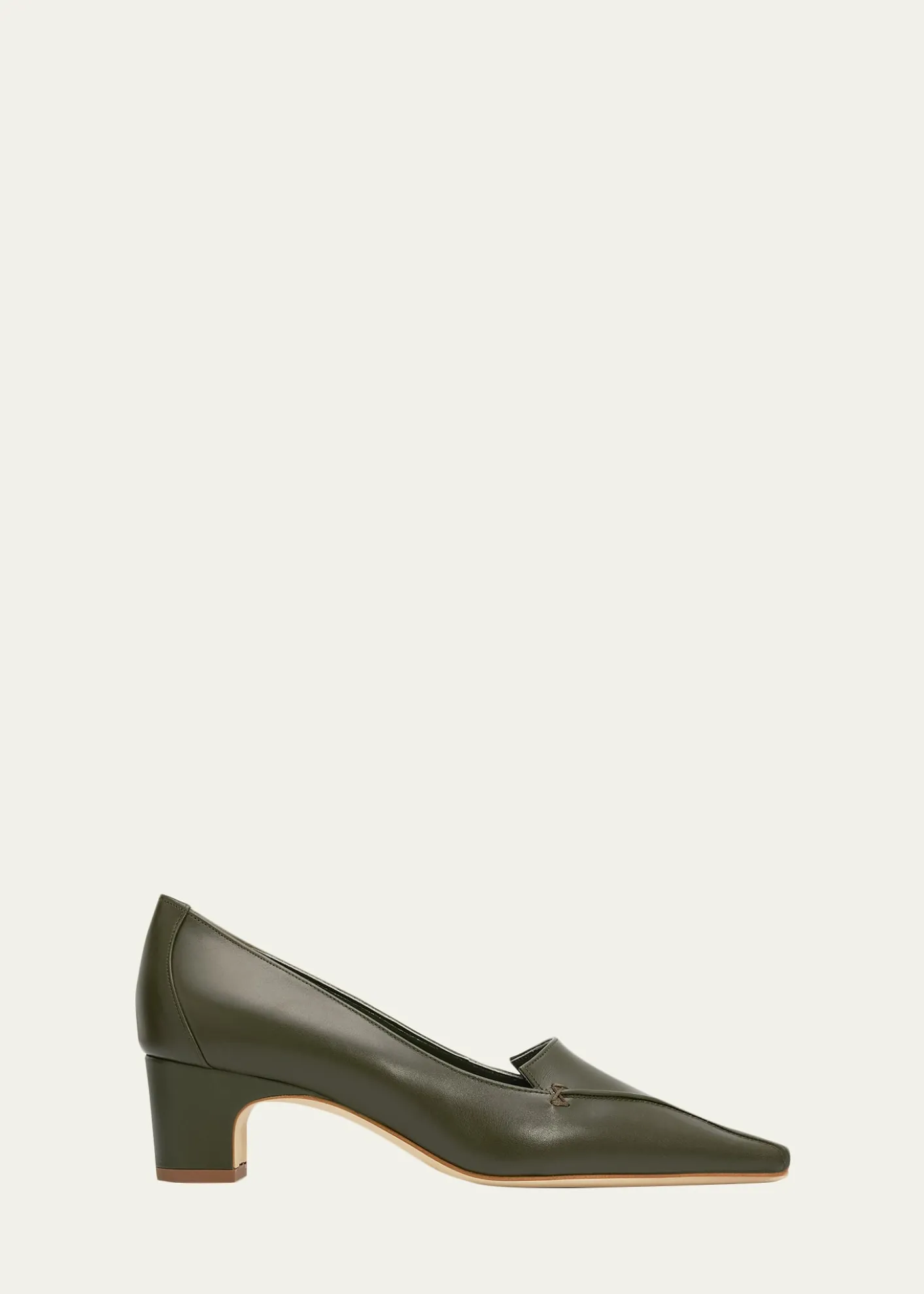 Manolo Blahnik50mm Cleofelo Low-Heel Leather Pumps