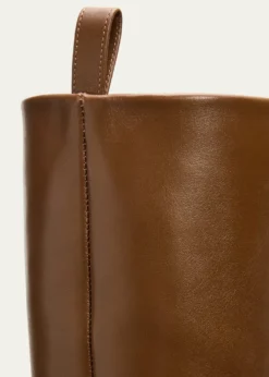 Manolo Blahnik50mm Leather Knee-High Low-Heel Boots