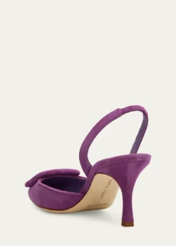 Manolo Blahnik70mm Maysli Suede Slingback Pumps