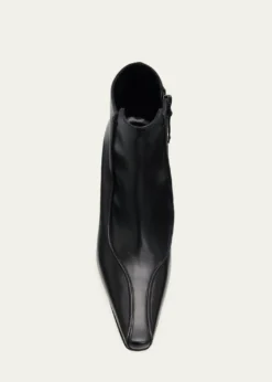 Manolo Blahnik90mm Milleta Leather Ankle Boots
