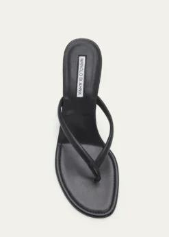 Manolo Blahnik50mm Paterno Leather Thong Sandals