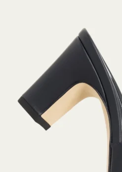Manolo Blahnik70mm Rapallabar Open-Toe Leather Mules