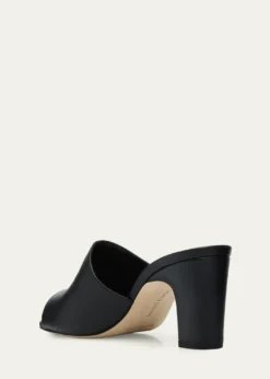 Manolo Blahnik70mm Rapallabar Leather Mules