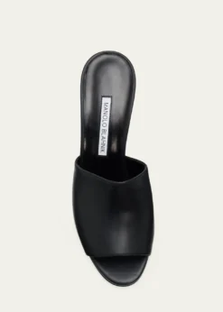 Manolo Blahnik70mm Rapallabar Leather Mules