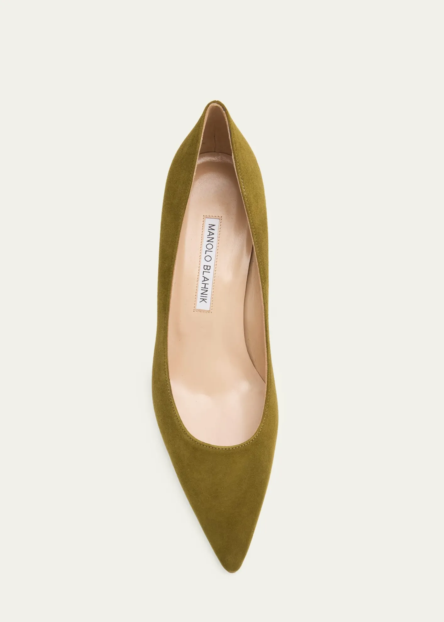 Manolo Blahnik50mm Srila Suede Kitten Heel Pumps