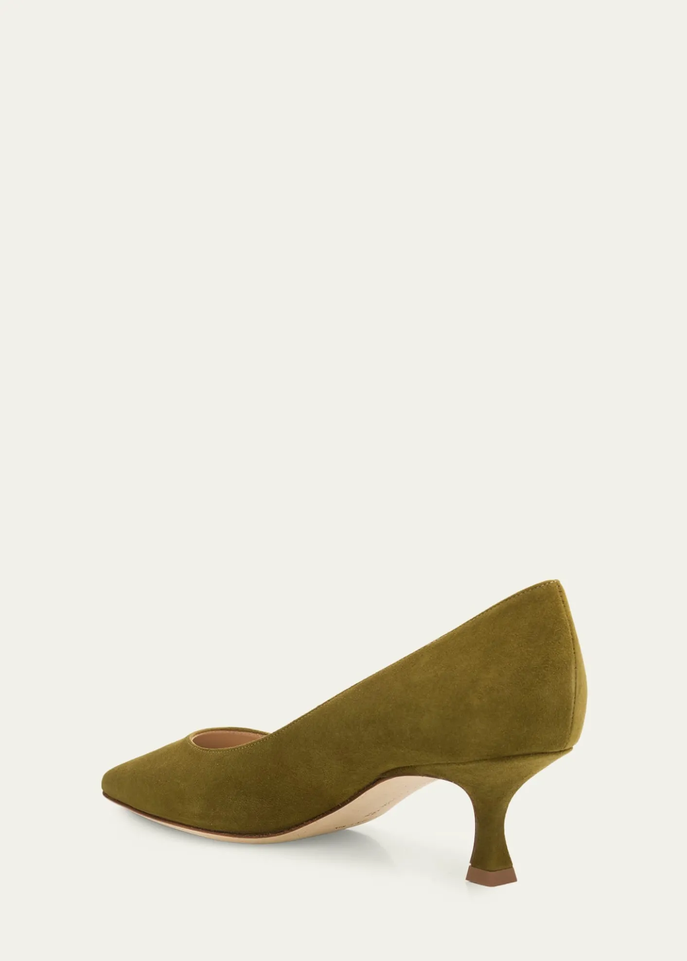 Manolo Blahnik50mm Srila Suede Kitten Heel Pumps