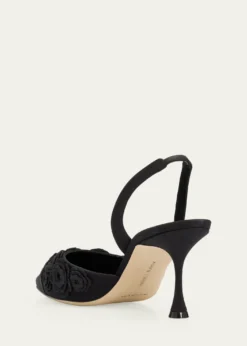 Manolo Blahnik70mm Svemutasli Gala Floral Slingback Pumps