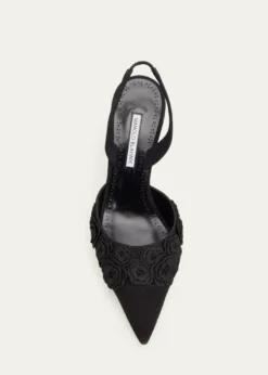 Manolo Blahnik70mm Svemutasli Gala Floral Slingback Pumps