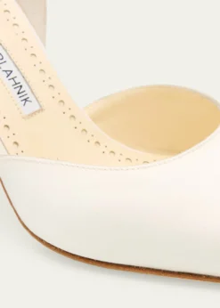 Manolo Blahnik90mm Taylerbinu Satin Pointed-Toe Pumps