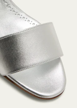 Manolo BlahnikPatopia Metallic Slingback Sandals