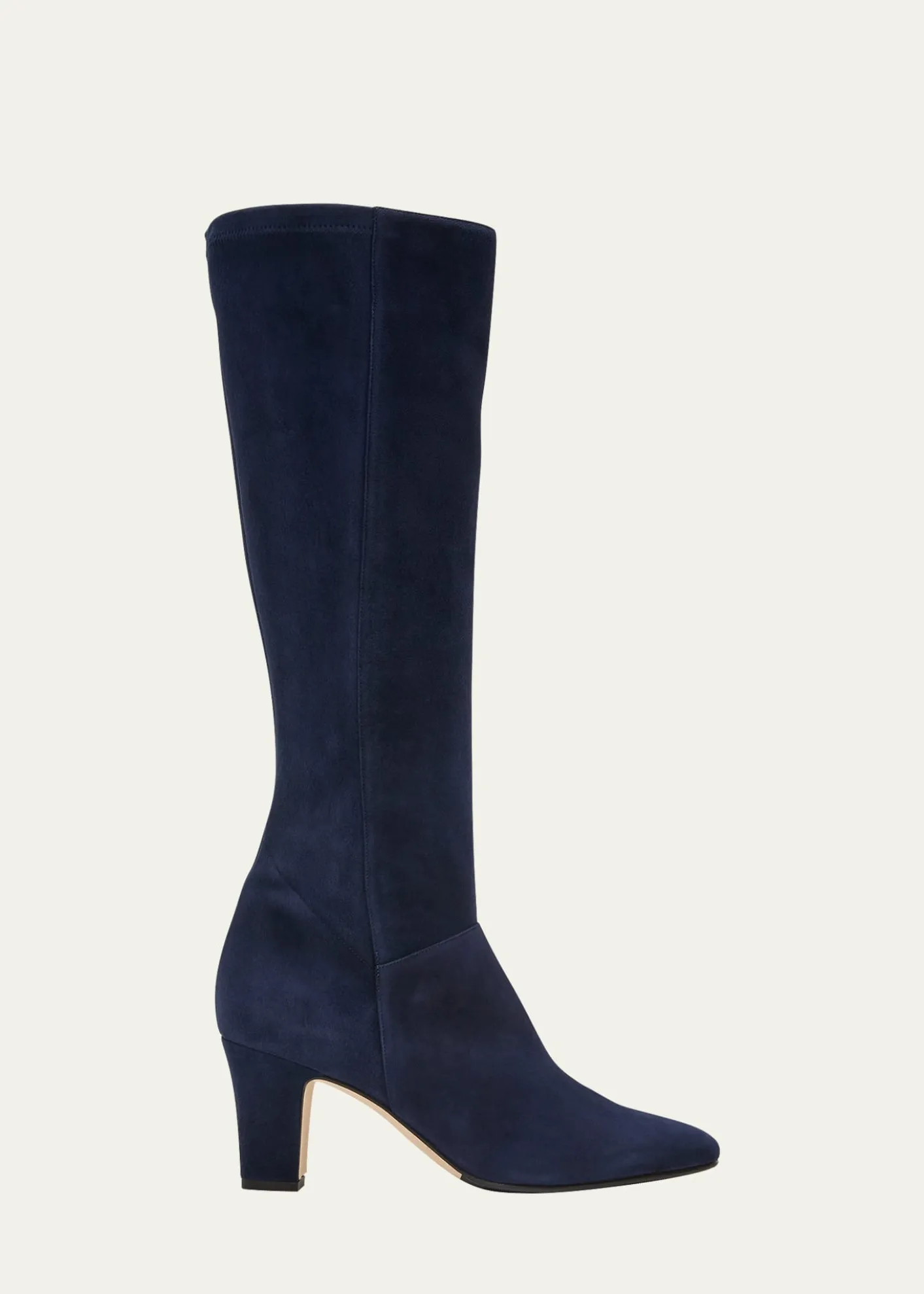 Manolo BlahnikPitana Suede Block-Heel Knee Boots