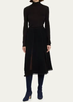 Manolo BlahnikPitana Suede Block-Heel Knee Boots