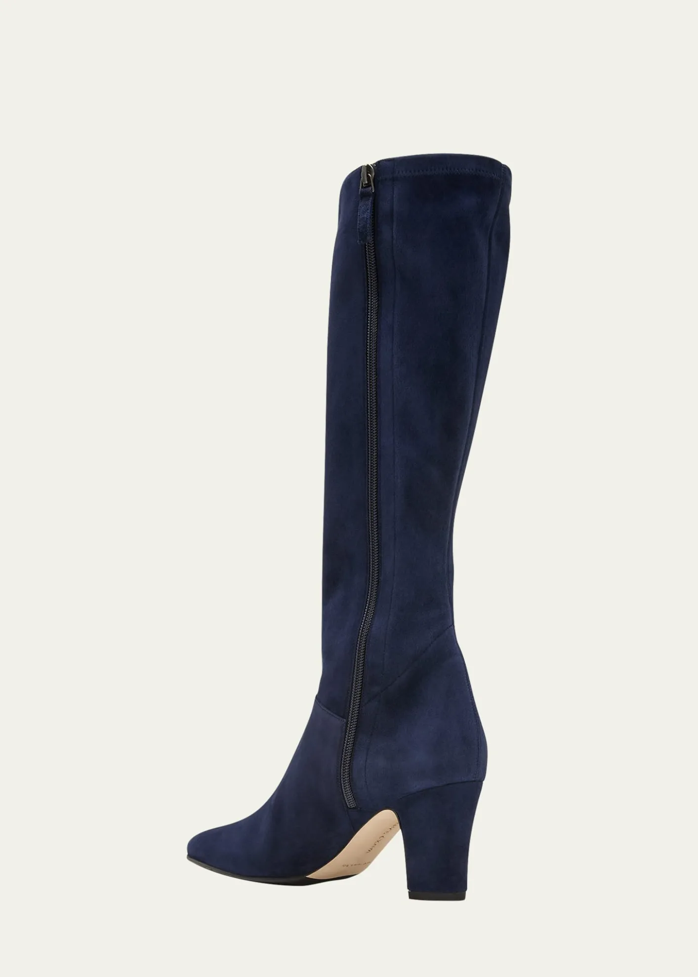 Manolo BlahnikPitana Suede Block-Heel Knee Boots
