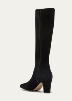 Manolo BlahnikPitana Suede Block-Heel Knee Boots