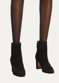 Manolo BlahnikRosie Suede Zip Ankle Booties