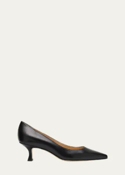 Manolo BlahnikSrila Leather Low Pumps