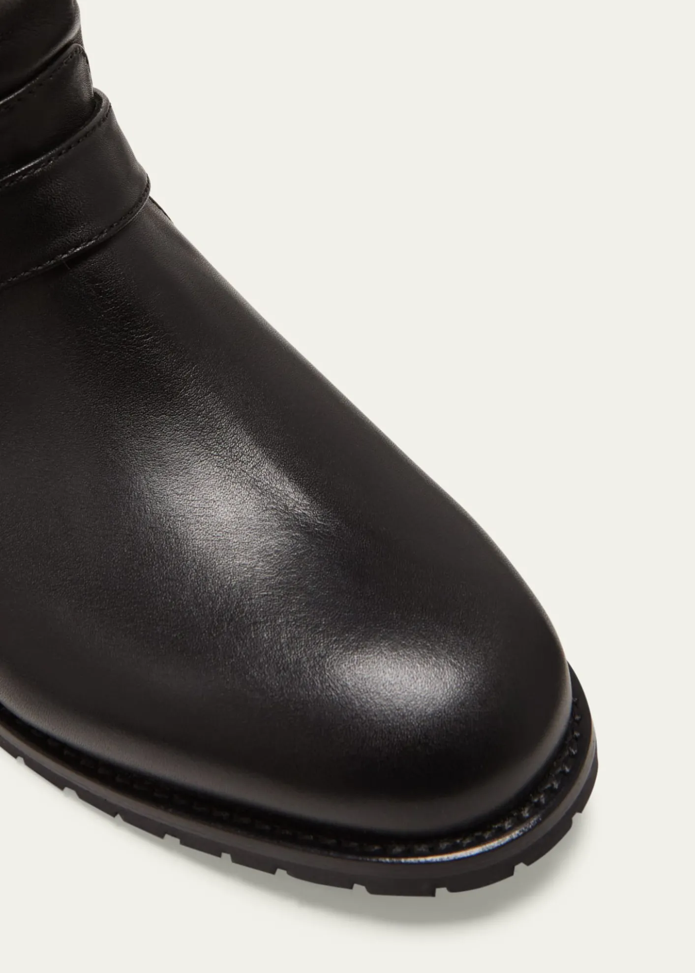 Manolo BlahnikSulaltra Leather Buckle Biker Booties