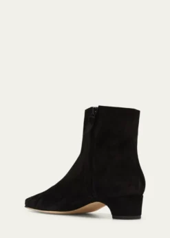 Manolo BlahnikTolarc Suede Zip Ankle Booties