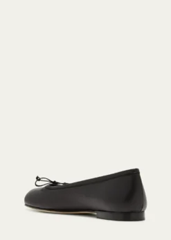 Manolo BlahnikVeralli Leather Bow Ballerina Flats