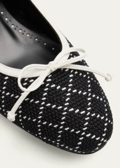 Manolo BlahnikVerallim Raffia Ballerina Flats
