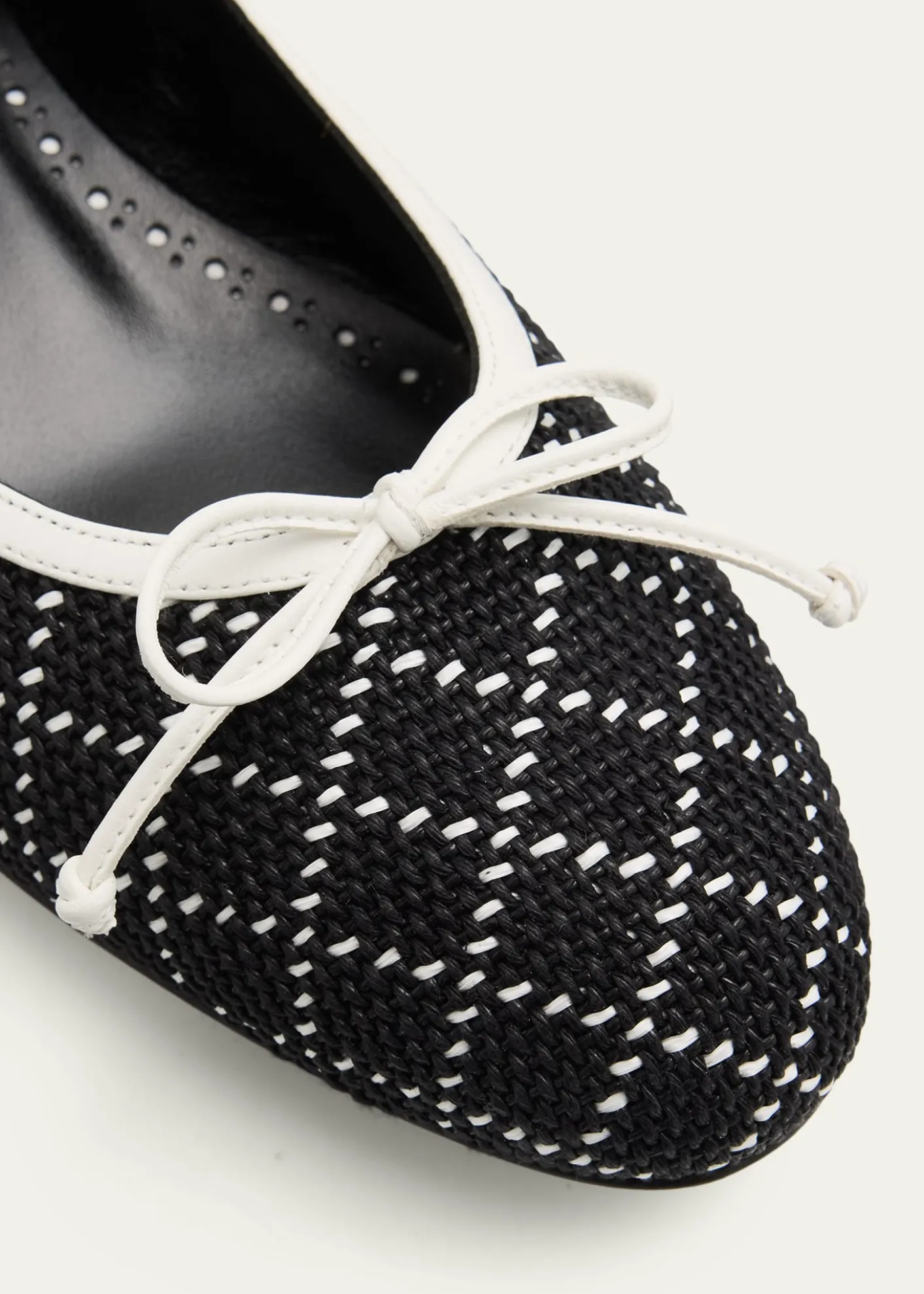 Manolo BlahnikVerallim Raffia Ballerina Flats