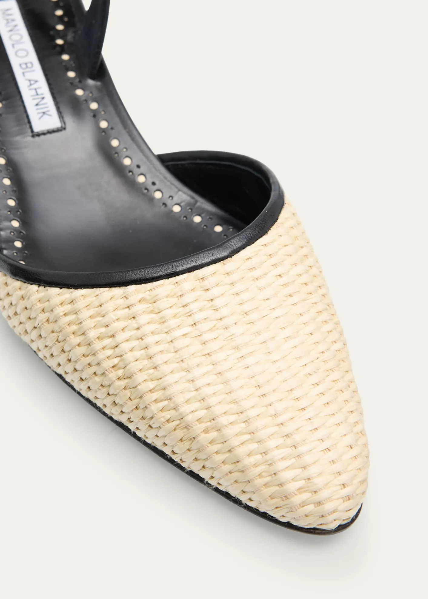 Manolo BlahnikWoven Slingback Ballerina Pumps