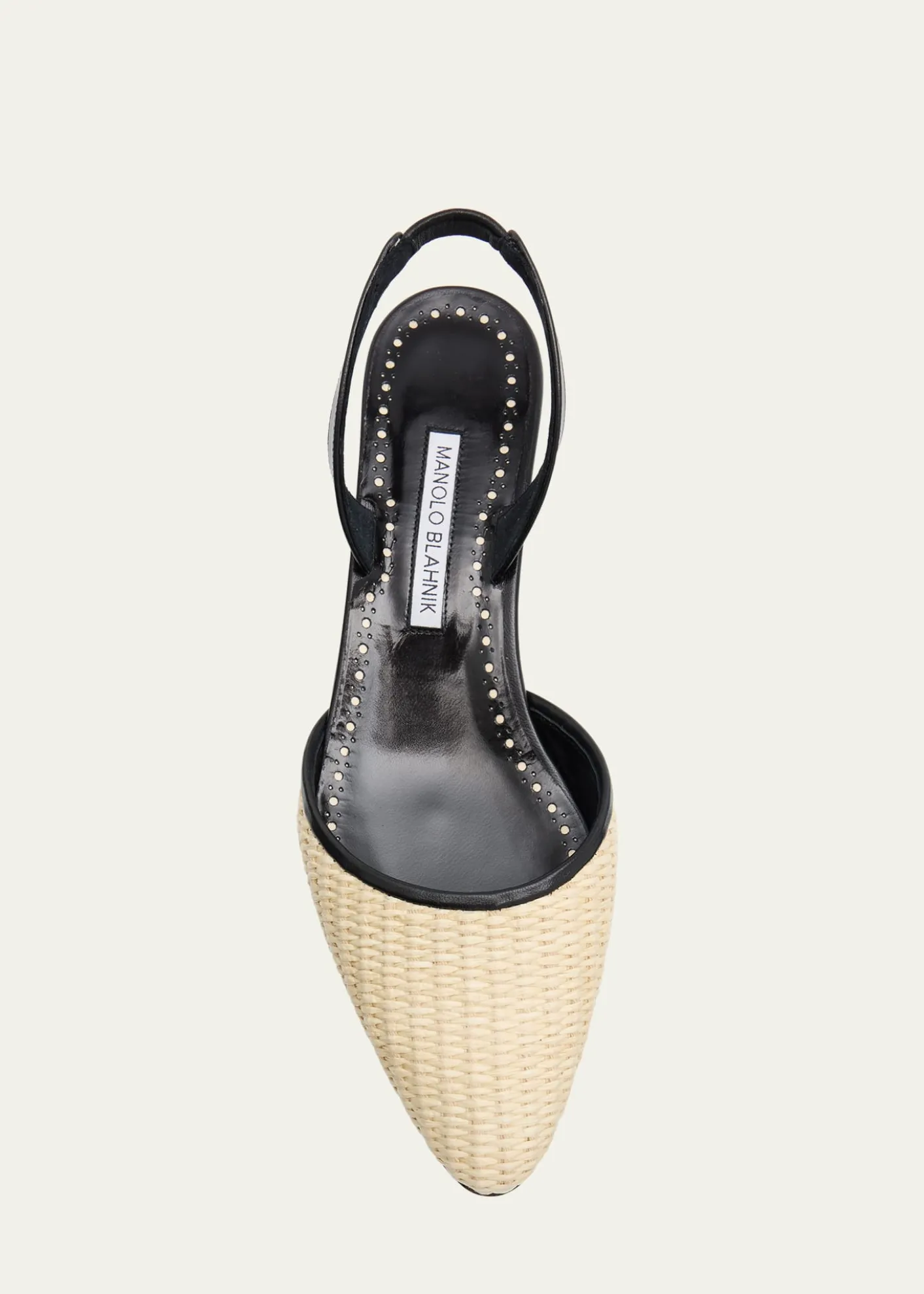 Manolo BlahnikWoven Slingback Ballerina Pumps