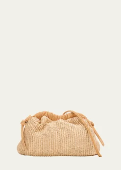 Mansur GavrielCloud Mini Woven Raffia Clutch Bag