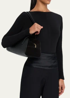 Mansur GavrielHelios Leather & Suede East-West Shoulder Bag