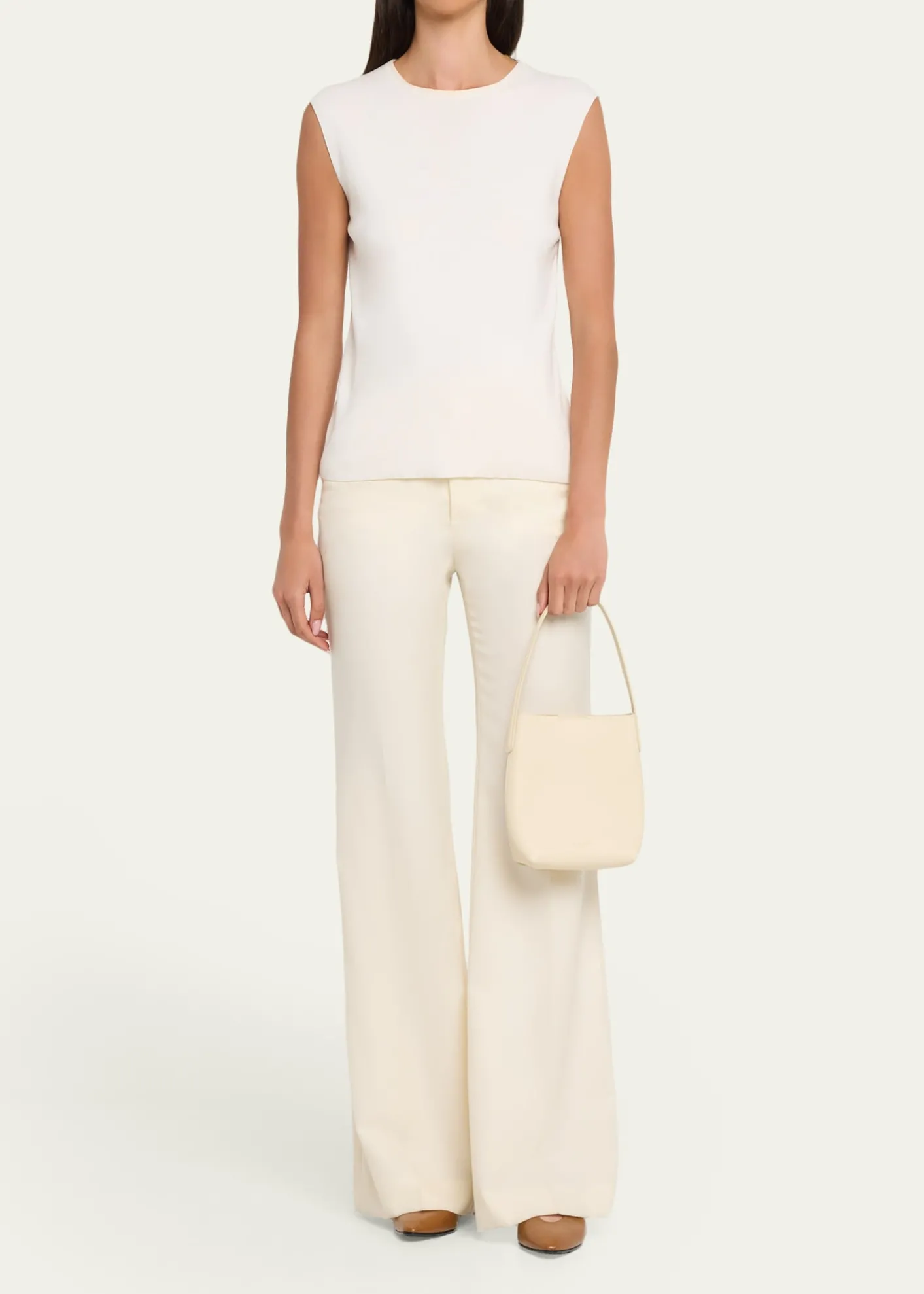 Mansur GavrielMini Everyday Cabas Leather Top-Handle Bag