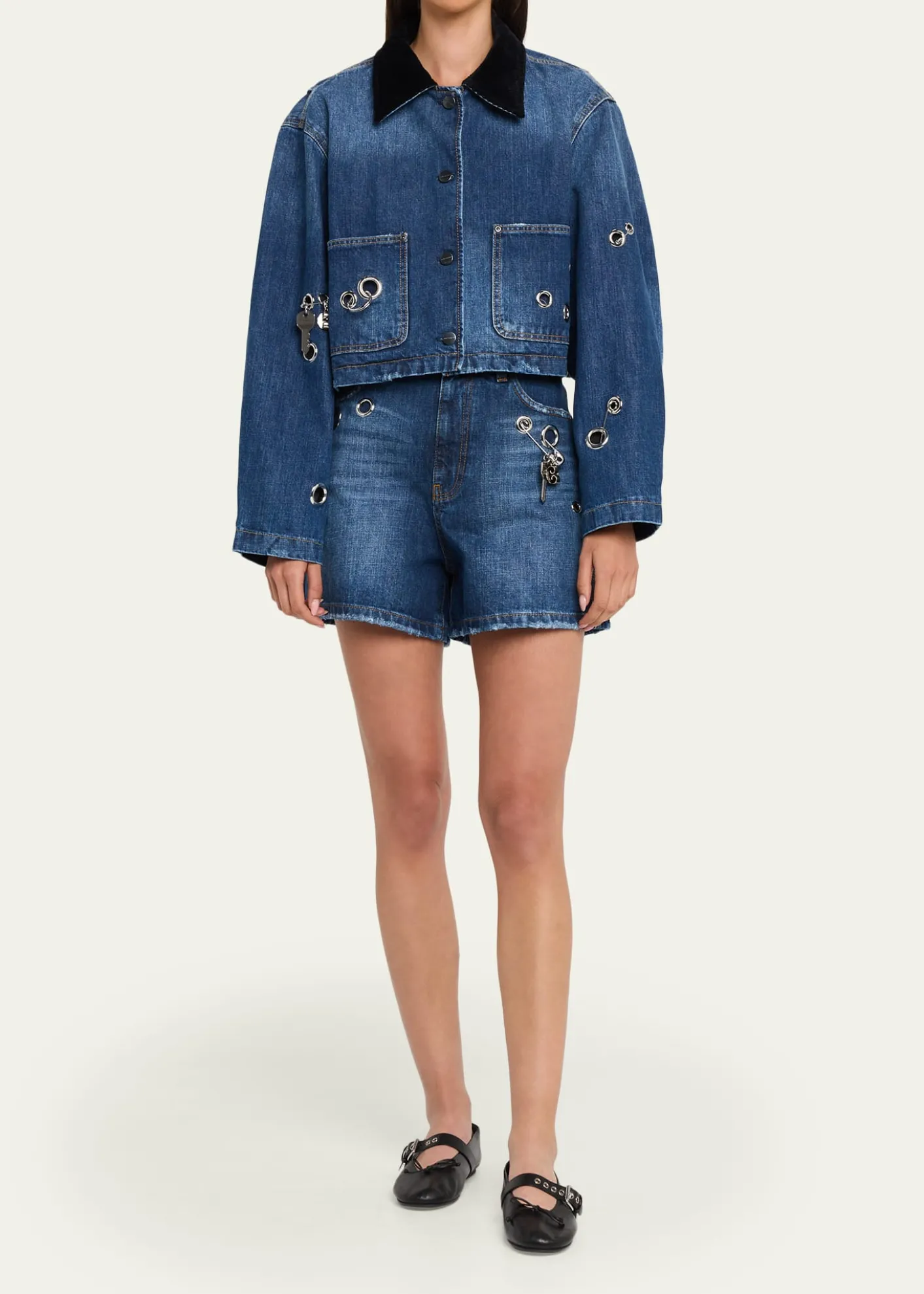Marc JacobsGrommet Denim Shorts
