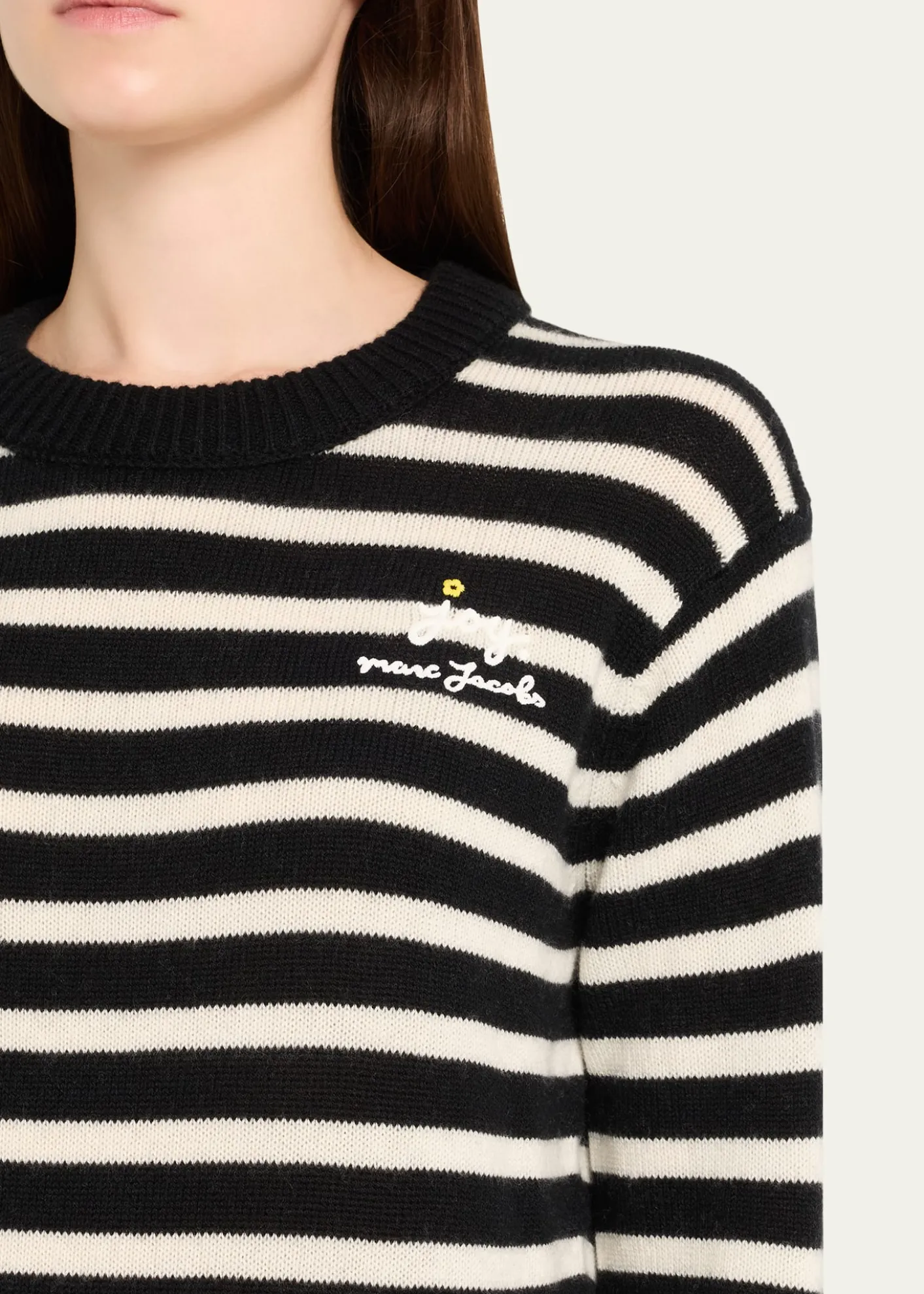 Marc JacobsJoy Striped Crewneck Sweater