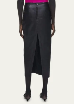 Marc JacobsLeather Slim Pencil Midi Skirt