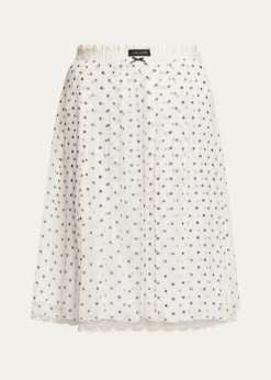 Marc JacobsPolka-Dot Layered Crinkle Chiffon Mini Skirt