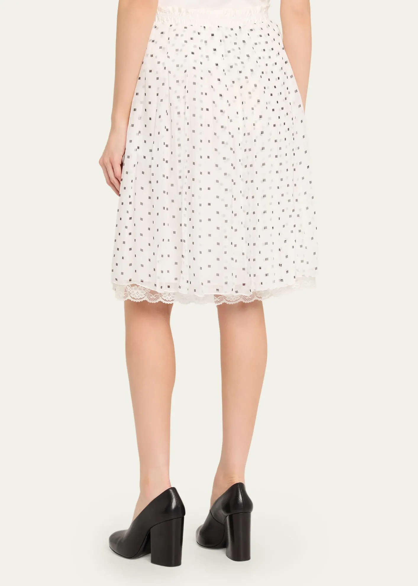Marc JacobsPolka-Dot Layered Crinkle Chiffon Mini Skirt