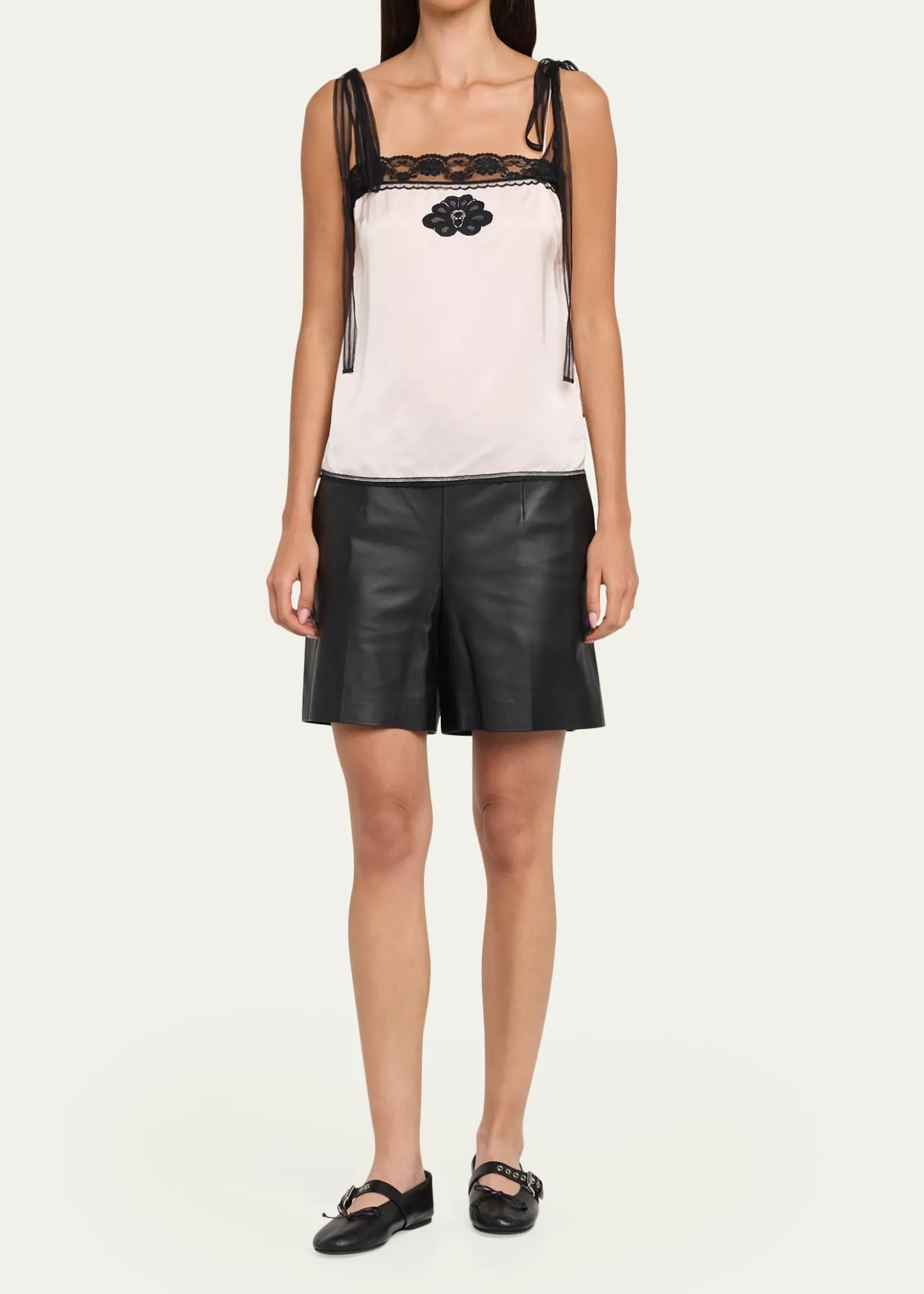 Marc JacobsRibbon-Strap Satin Tank Top