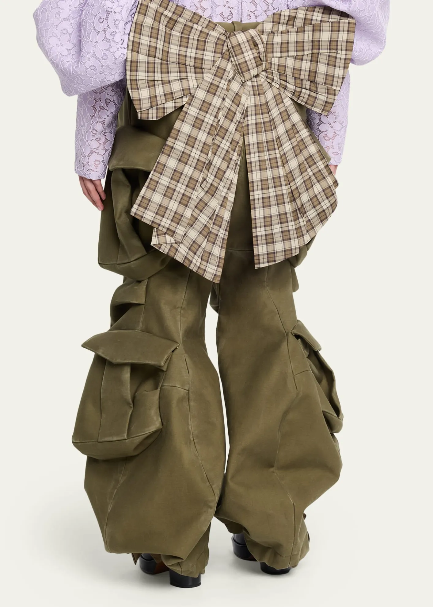 Marc Jacobs RunwayBow Back Wide-Leg Cargo Pants