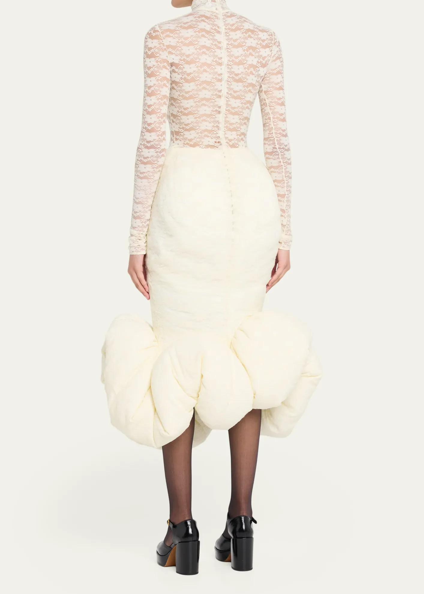 Marc Jacobs RunwayStretch Lace Long-Sleeve Midi Mermaid Dress