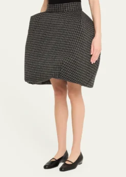 Marc Jacobs RunwayWindowpane Check Padded Bubble Skirt