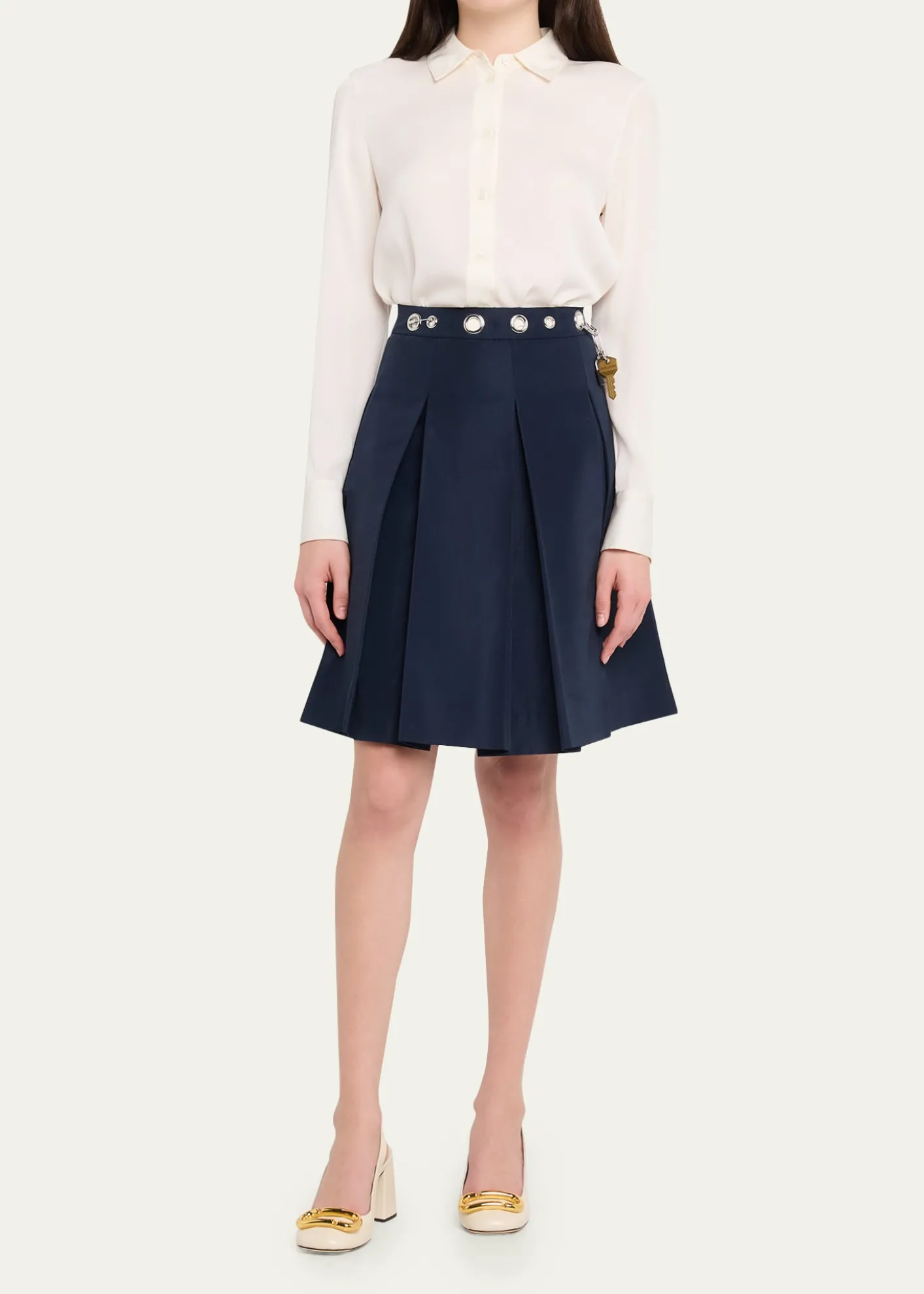 Marc JacobsSafety Pin Pleated Skirt