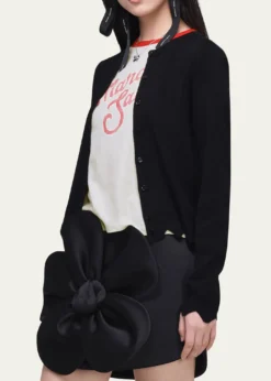 Marc JacobsScalloped Daisy Crewneck Cardigan