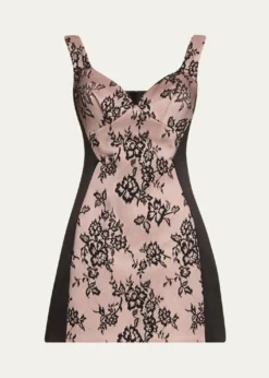 Marc JacobsSculpted Lace Sleeveless Mini Dress